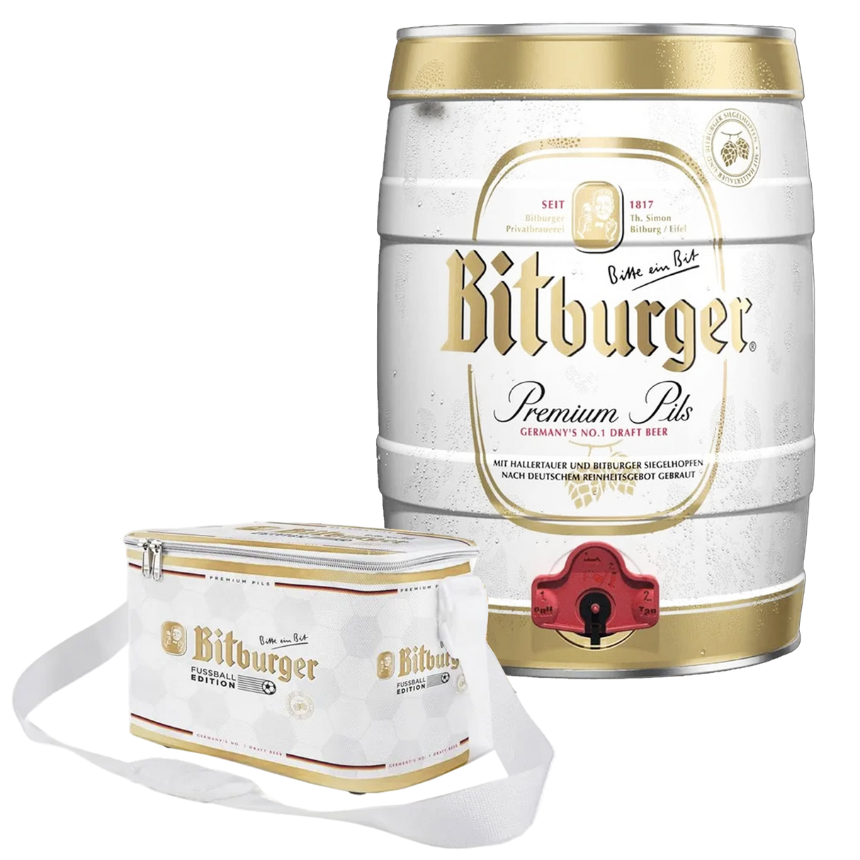 Bitburger Pilsner 4.8% 5 Litre Mini Keg & Cooler Bag