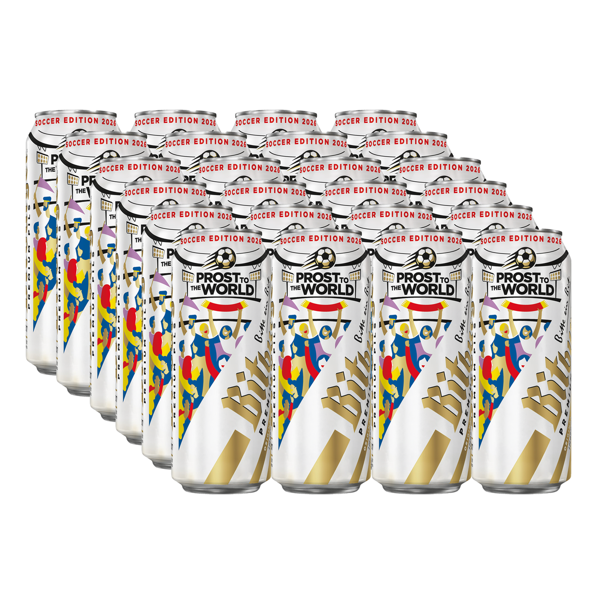 Bitburger "Football Edition 2026" Pilsner 4.8% 500ml Can - 24 Pack