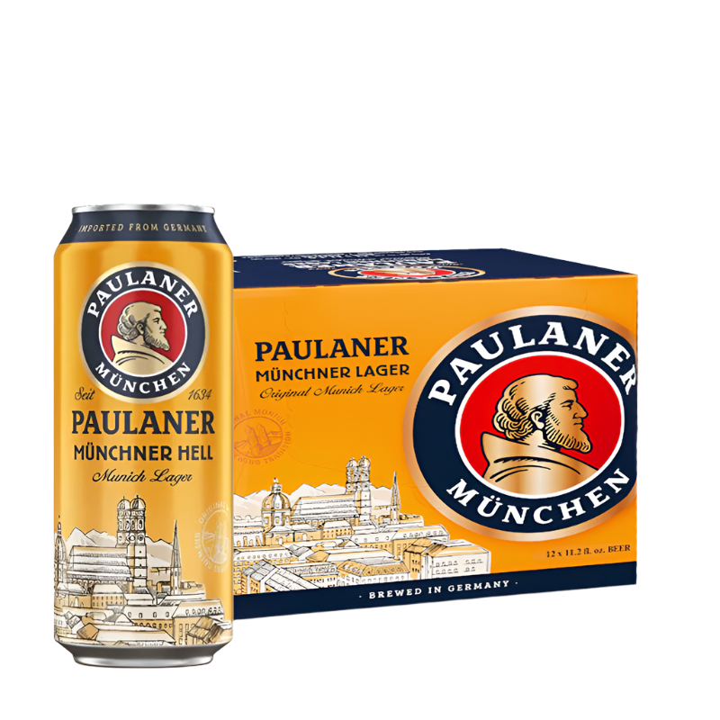 Paulaner Münchner Hell Munich Lager 4.9% 500ml CAN - 24 Pack