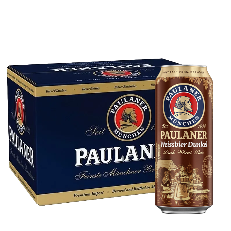 Paulaner Hefeweiss Dunkel 5.3% Can 500ml - 24 Pack