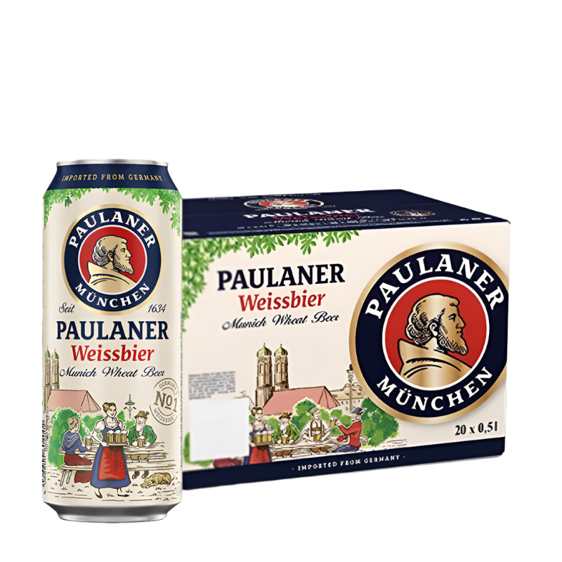 Paulaner Wheat Beer 5.5% CAN 500ml - 24 Pack