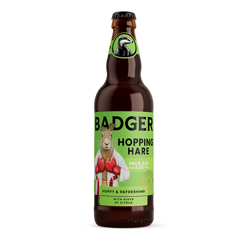 Badger Beer Hopping Hare Pale Ale 4.4% 500ml - 8 Pack