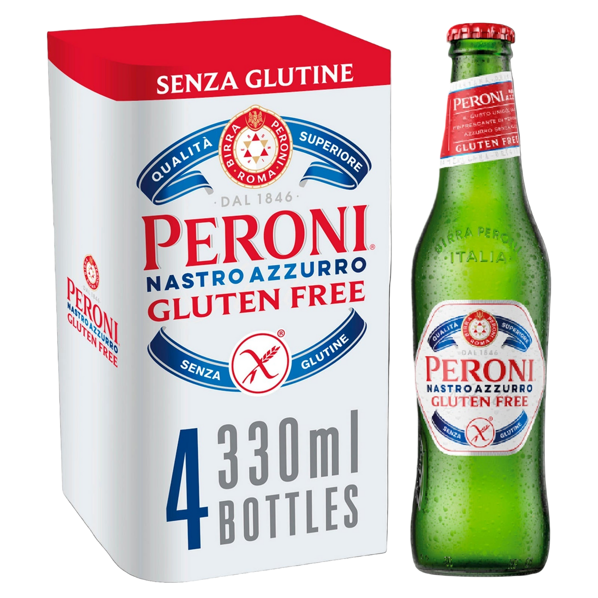Peroni Nastro Azzurro Gluten Free 330ml - 4 Pack