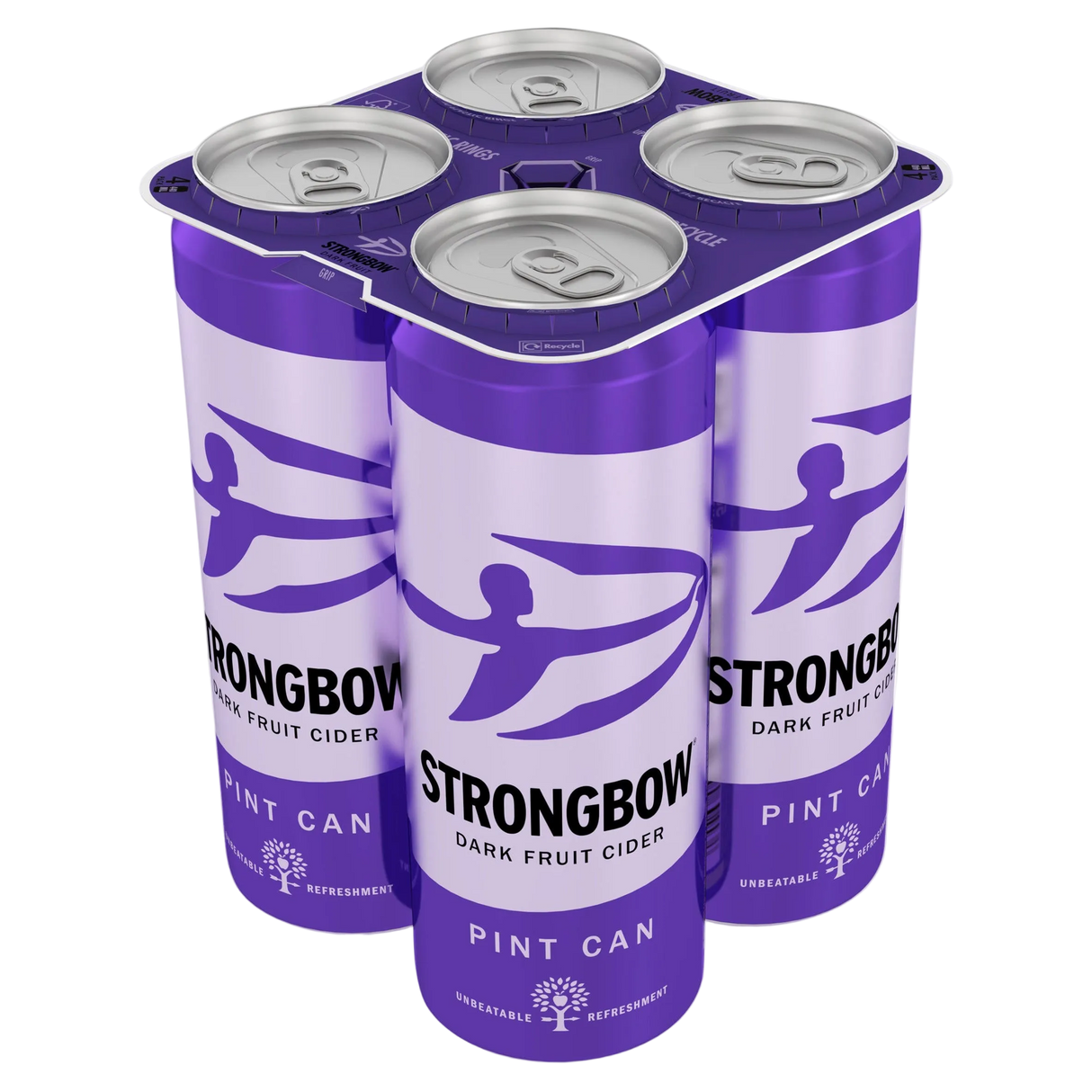 Strongbow Dark Fruit Cider 4.0% Pint Can 568ml - 4 Pack