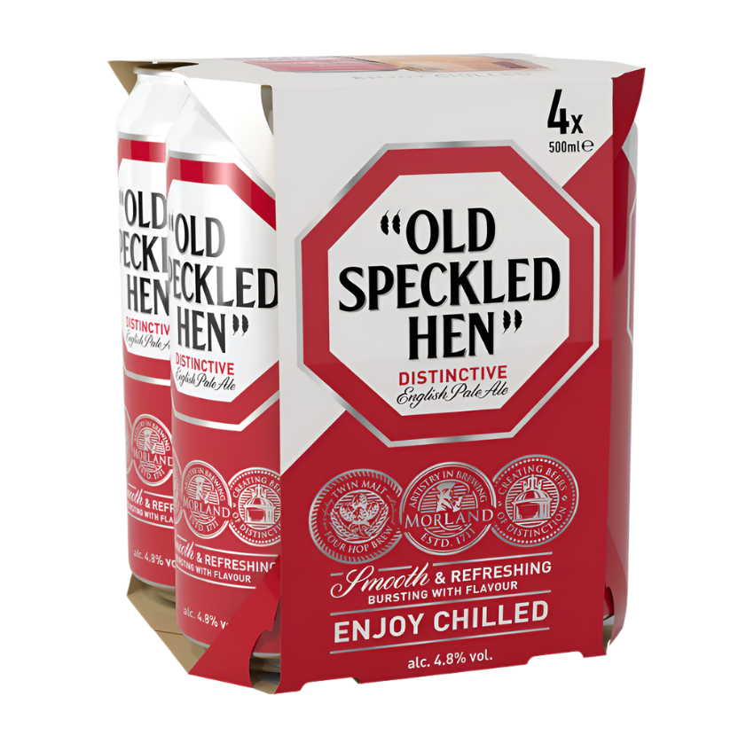 Greene King Old Speckled Hen 4.8% 500ml Can - 4 Pack