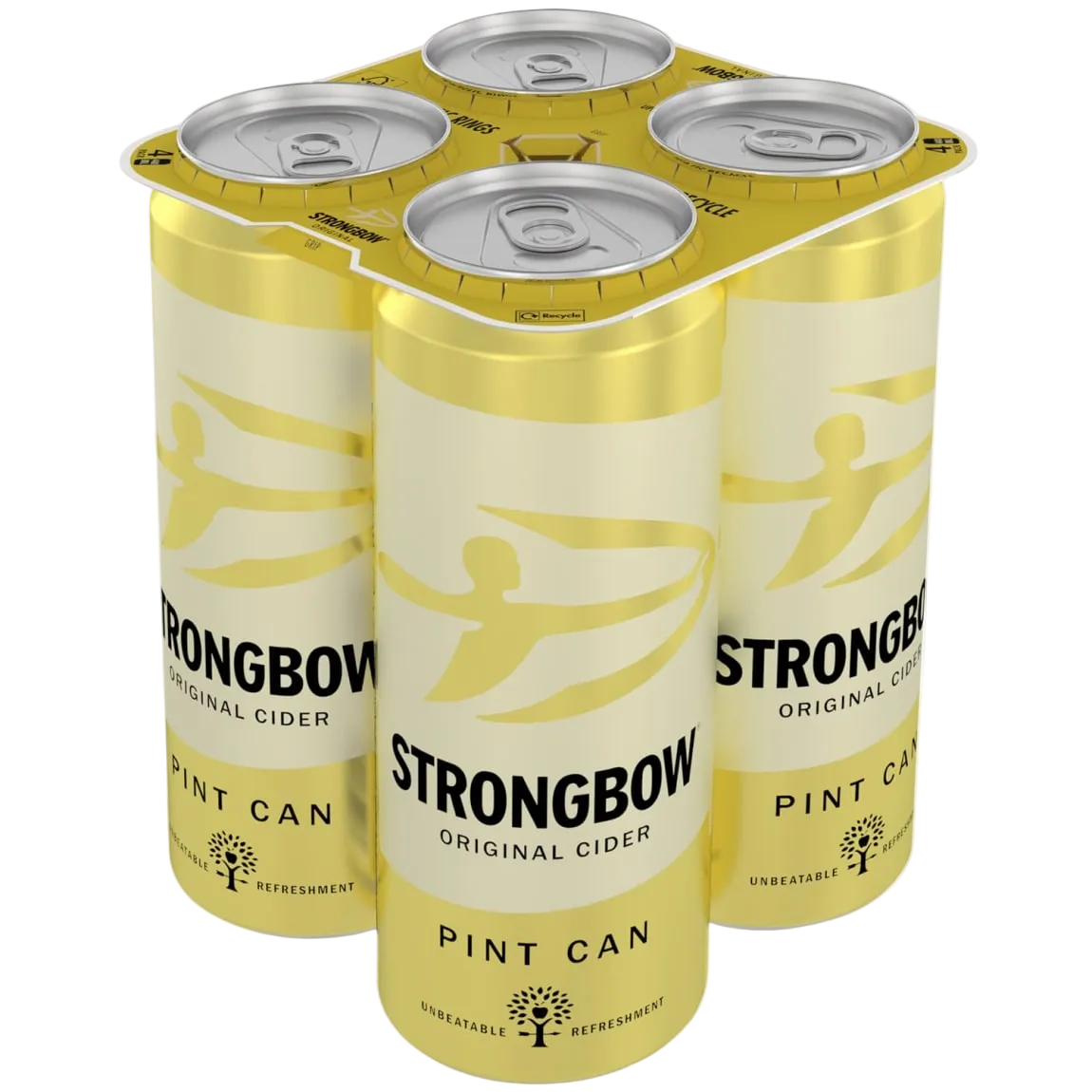Strongbow Original Cider 4.5% Pint Can 568ml - 4 Pack