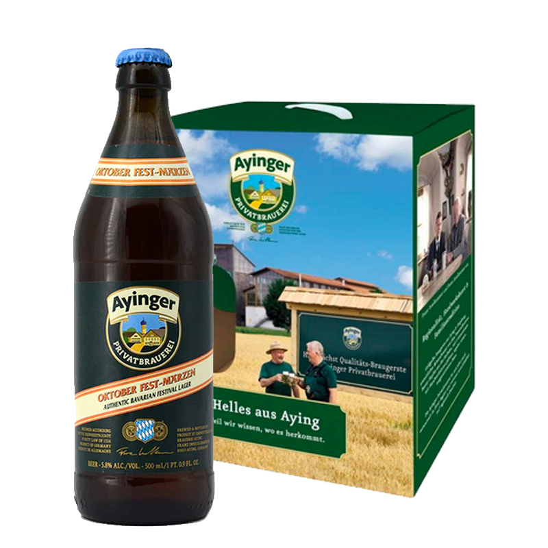 Ayinger Oktober Fest-Marzen Lager (Oktoberfest) 5.8% 500ml - 20 Pack