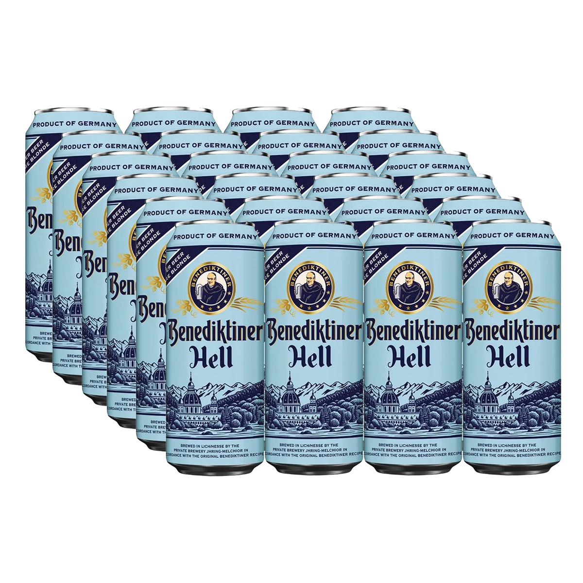 Benediktiner Hell 5.0% 500ml Can - 24 Pack