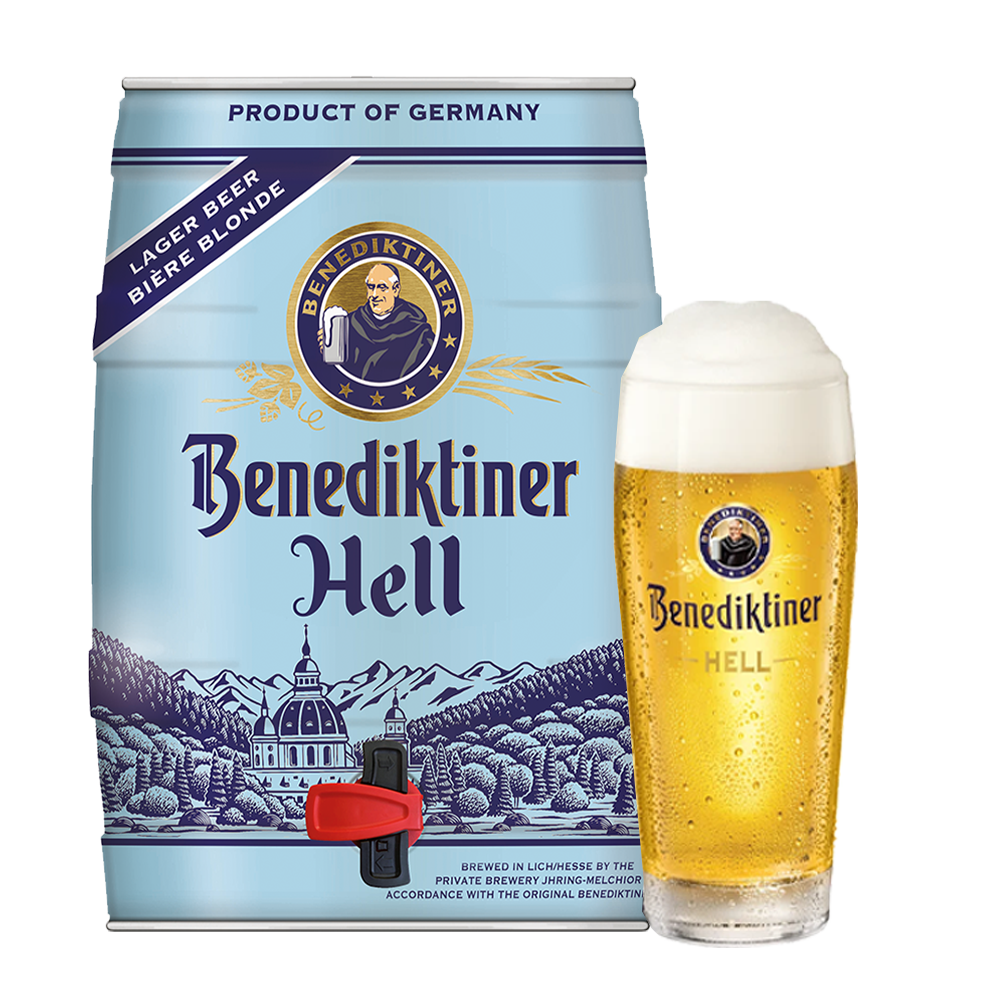 Benediktiner Hell 5.0% - 5 Litre Mini Keg