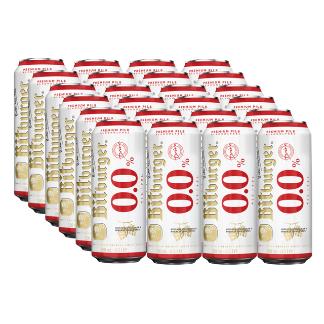 Bit Rute Drinking Bitburger Drive 0.0% Zero Alcohol 500ml Can - 24 Pack – More Beer