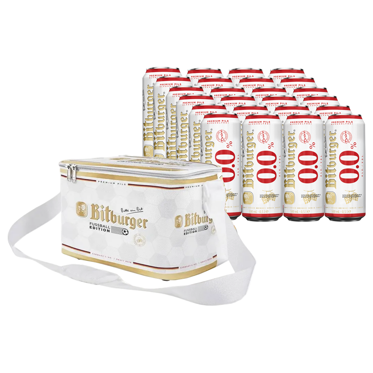 Bitburger Drive 0.0% Zero Alcohol 500ml 24 Pack & Official Cooler Bag