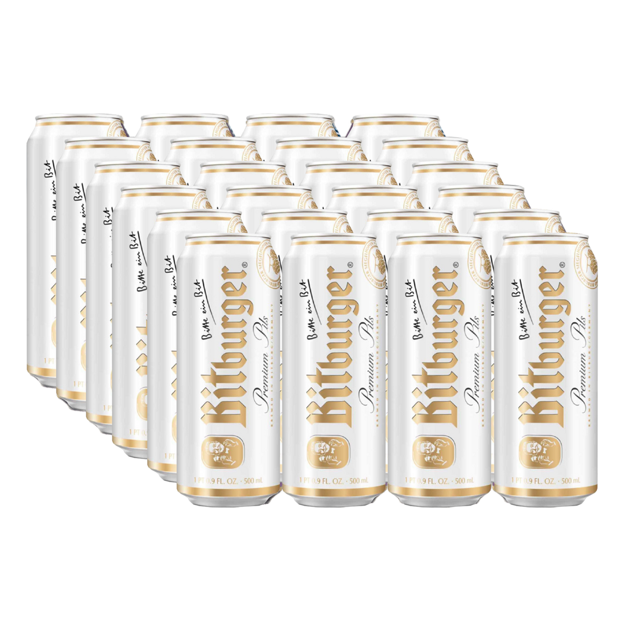 Bitburger Pilsner 4.8% 500ml Can - 24 Pack