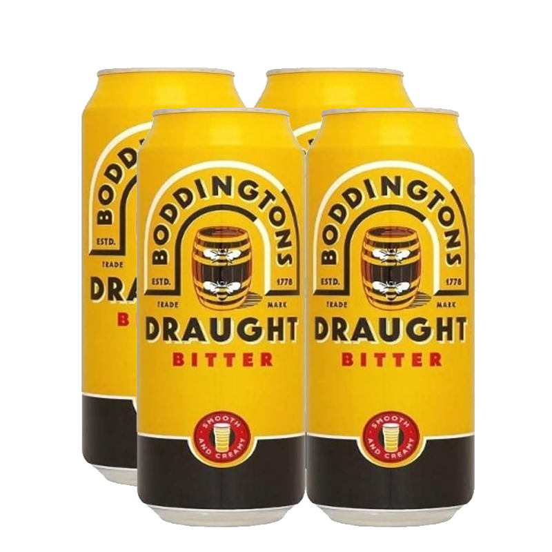Boddingtons Draught Bitter 3.4% Can 440ml - 4 Pack