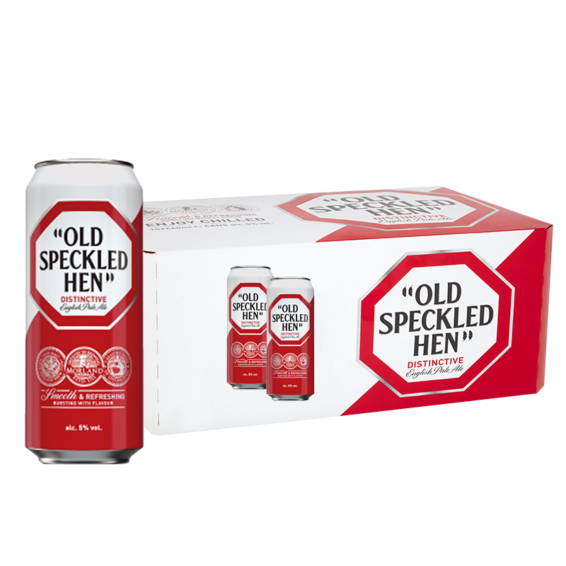 Green King Old Speckled Hen 500ml Can - 24 Pack