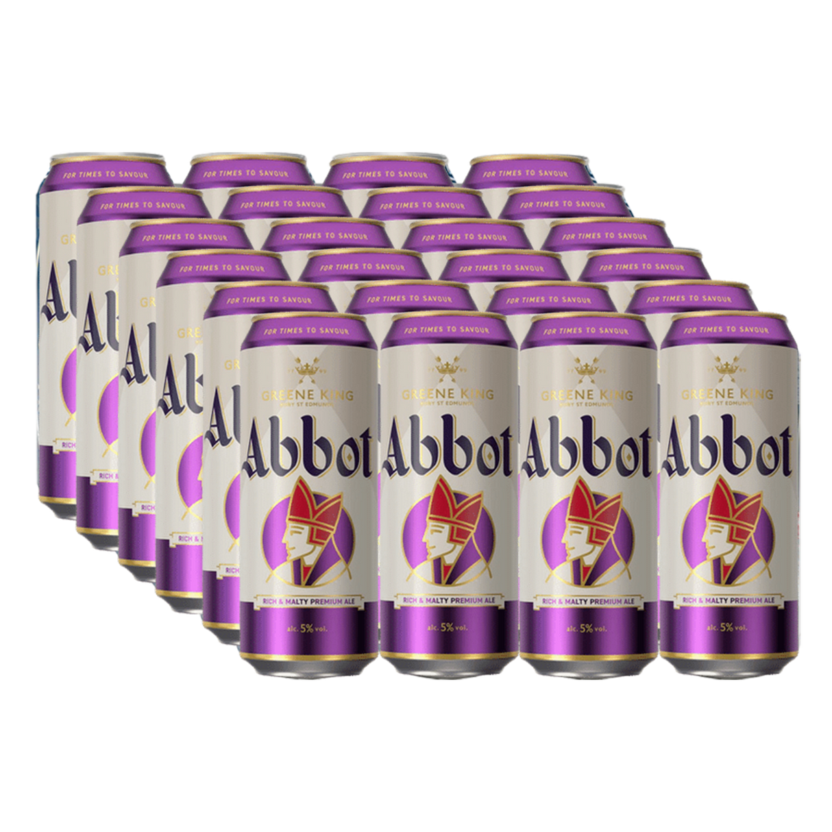 Greene King Abbot Ale 5.0% 500ml Can - 24 Pack