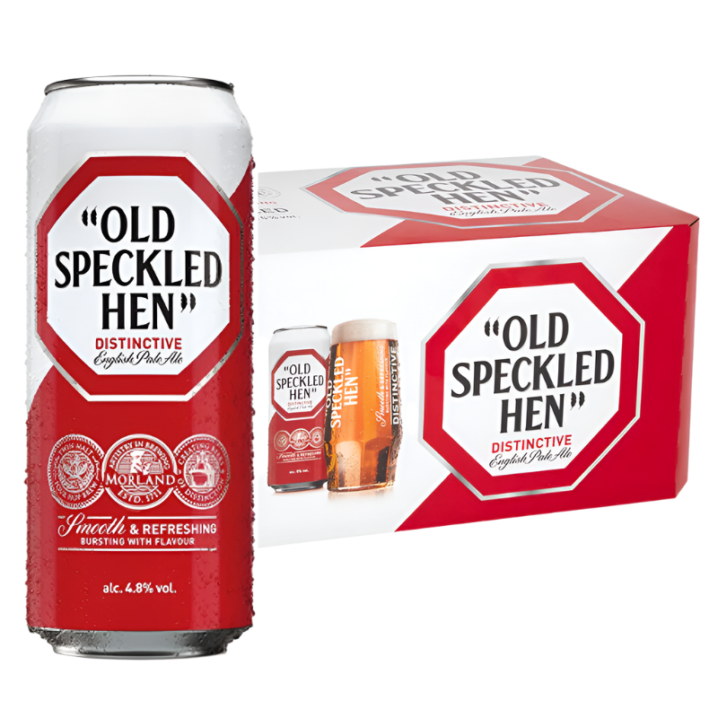 Greene King Old Speckled Hen 4.8% 500ml Can - 24 Pack