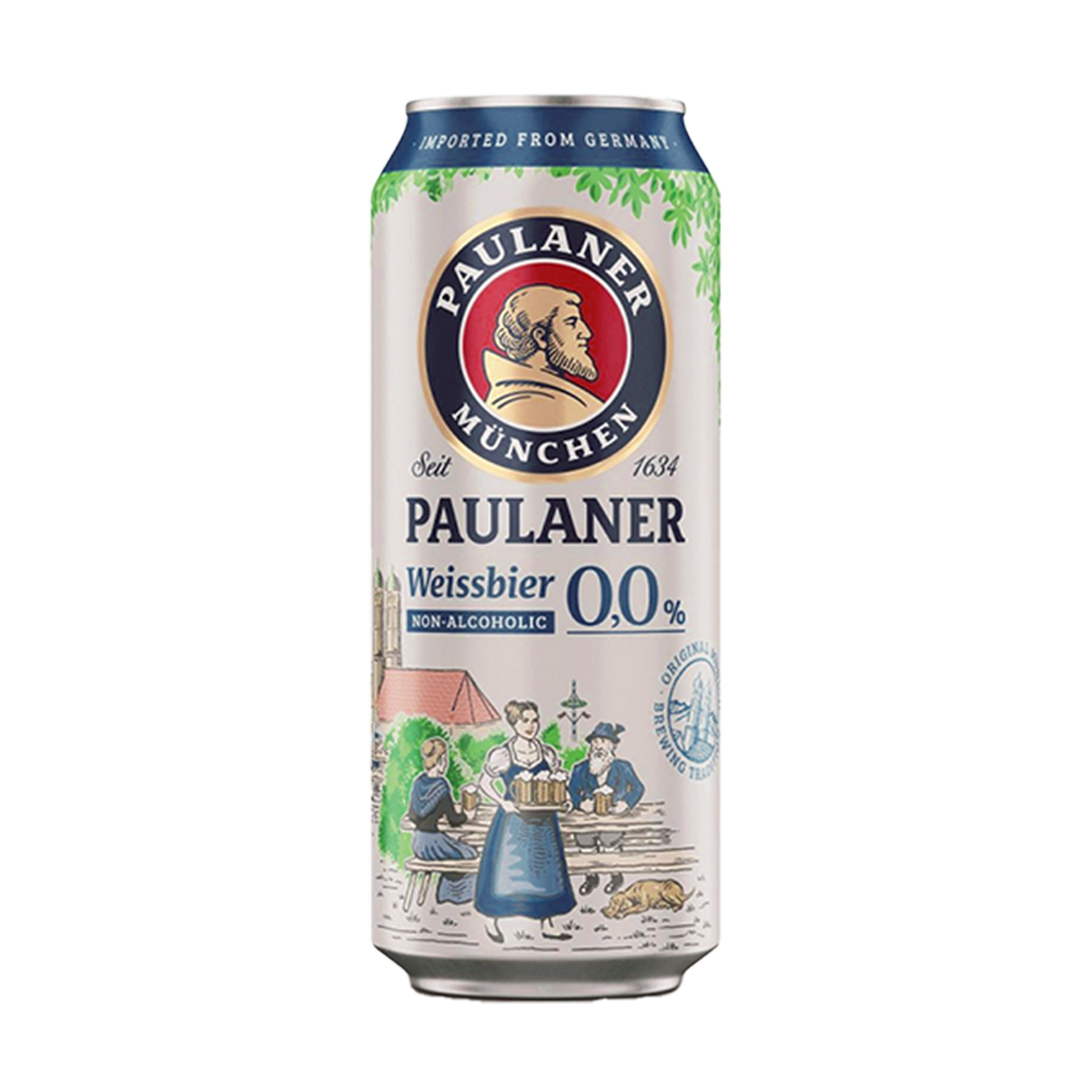 Paulaner Weissbier Non-Alcoholic 0.0% (Wheat Beer) Can 500ml