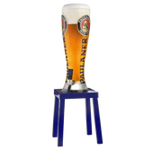 Paulaner Official 3L Collectible Tower Glass with Stand