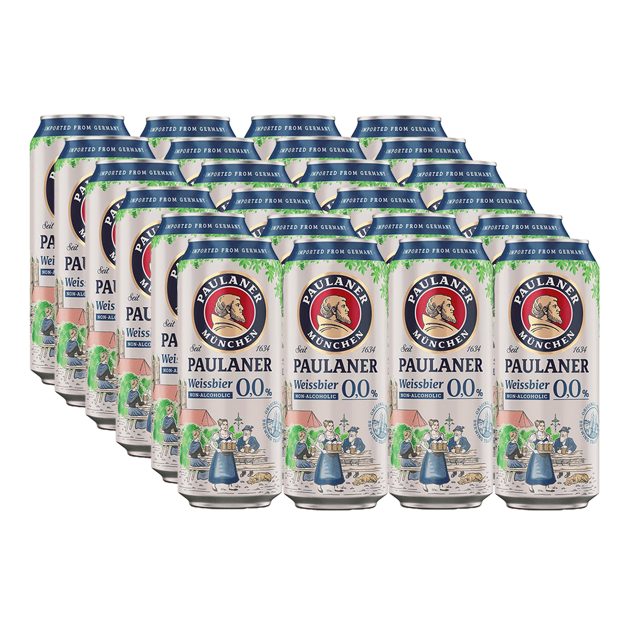 Paulaner Weissbier Non-Alcoholic 0.0% (Wheat Beer) Can 500ml - 24 Pack