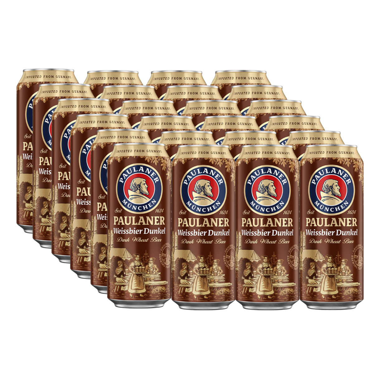 Paulaner Hefeweiss Dunkel 5.3% Can 500ml - 24 Pack