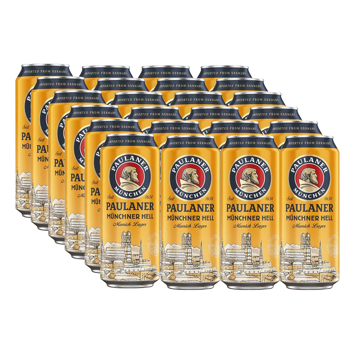 Paulaner Münchner Hell Munich Lager 4.9% 500ml CAN - 24 Pack