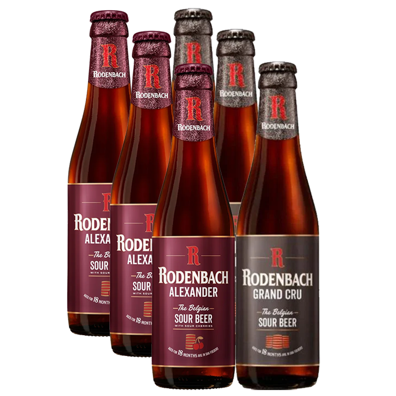 Rodenbach 6x Oak-Aged Sour Ales - 3x Grand Cru, 3x Alexander 330ml