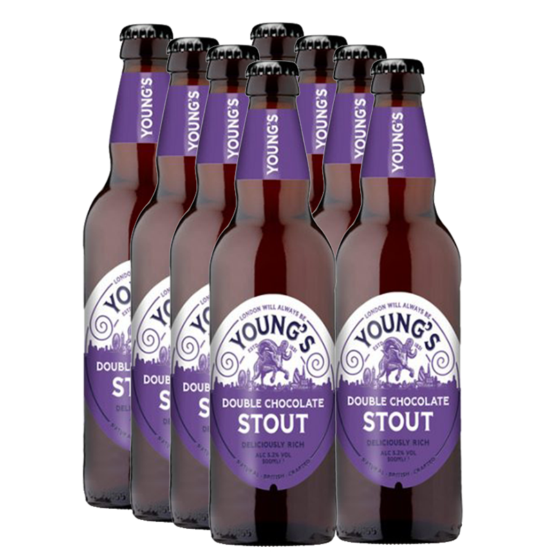 Marstons Youngs Double Chocolate Stout 5.2% 500ml - 8 Pack