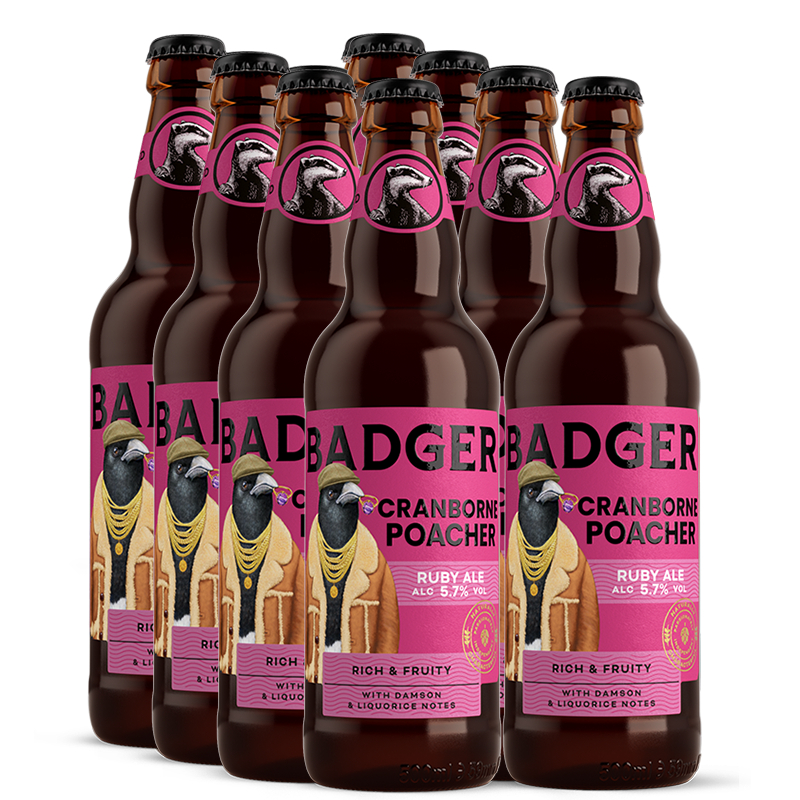 Badger Cranborne Poacher Ruby Ale 5.7% 500ml - 8 Pack