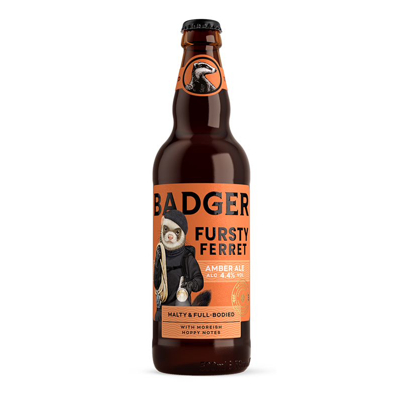 Badger Beer Fursty Ferret Amber Ale 4.4% 500ml - 8 Pack