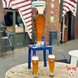 Paulaner Official 3L Collectible Tower Glass with Stand